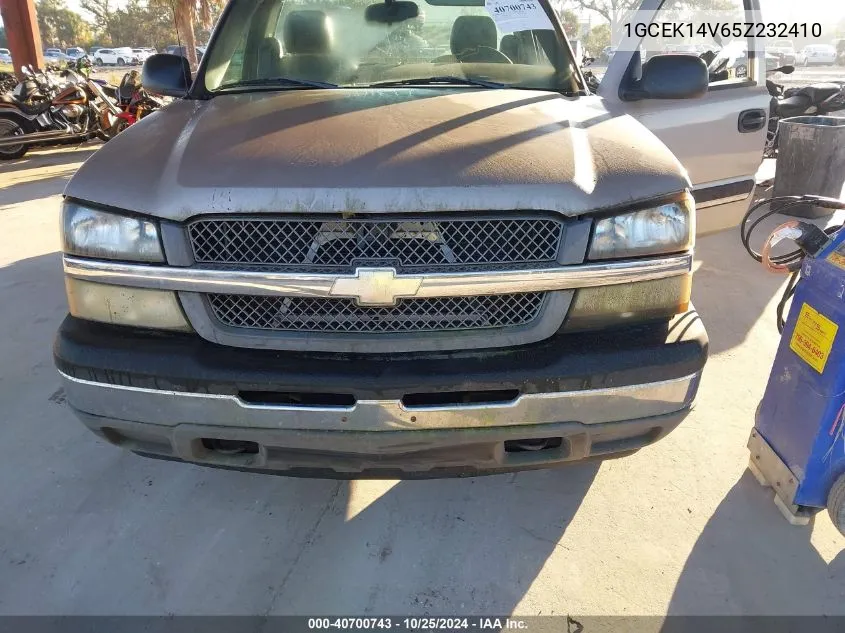 2005 Chevrolet Silverado 1500 VIN: 1GCEK14V65Z232410 Lot: 40700743