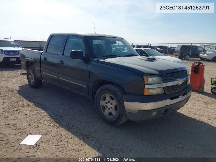 2005 Chevrolet Silverado 1500 Ls VIN: 2GCEC13T451252791 Lot: 40701393