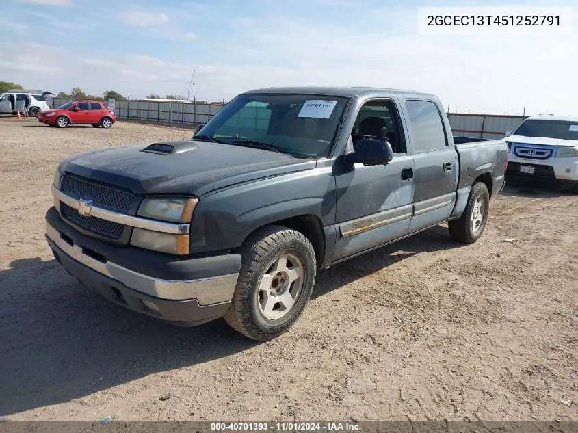 2005 Chevrolet Silverado 1500 Ls VIN: 2GCEC13T451252791 Lot: 40701393