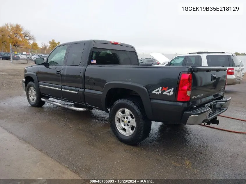 2005 Chevrolet Silverado 1500 Ls VIN: 1GCEK19B35E218129 Lot: 40705993