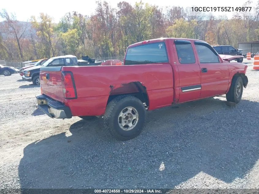 2005 Chevrolet Silverado 1500 VIN: 1GCEC19T55Z149877 Lot: 40724558