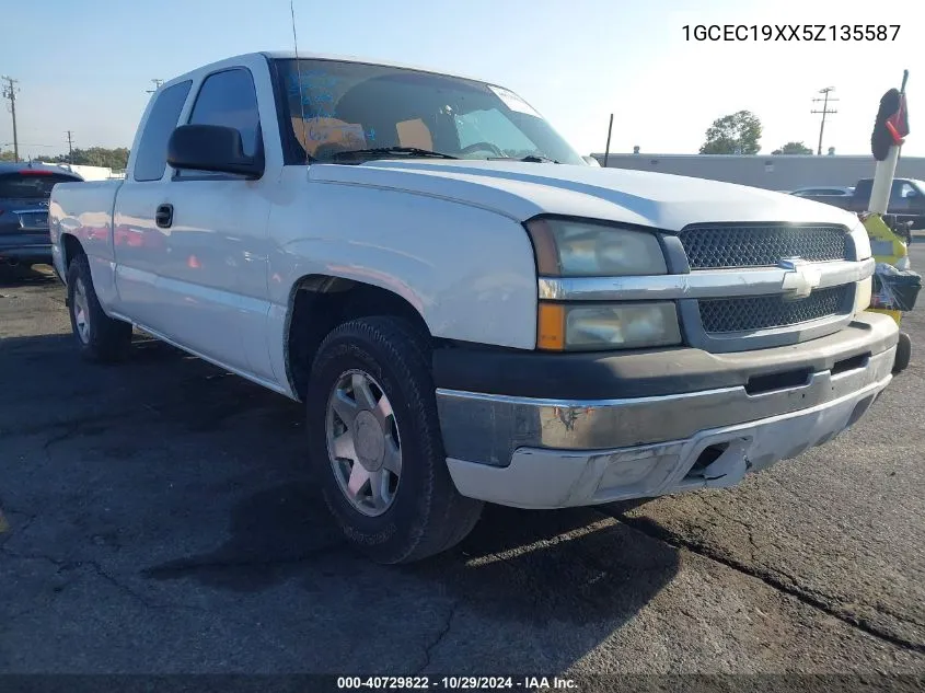 2005 Chevrolet Silverado 1500 Work Truck VIN: 1GCEC19XX5Z135587 Lot: 40729822