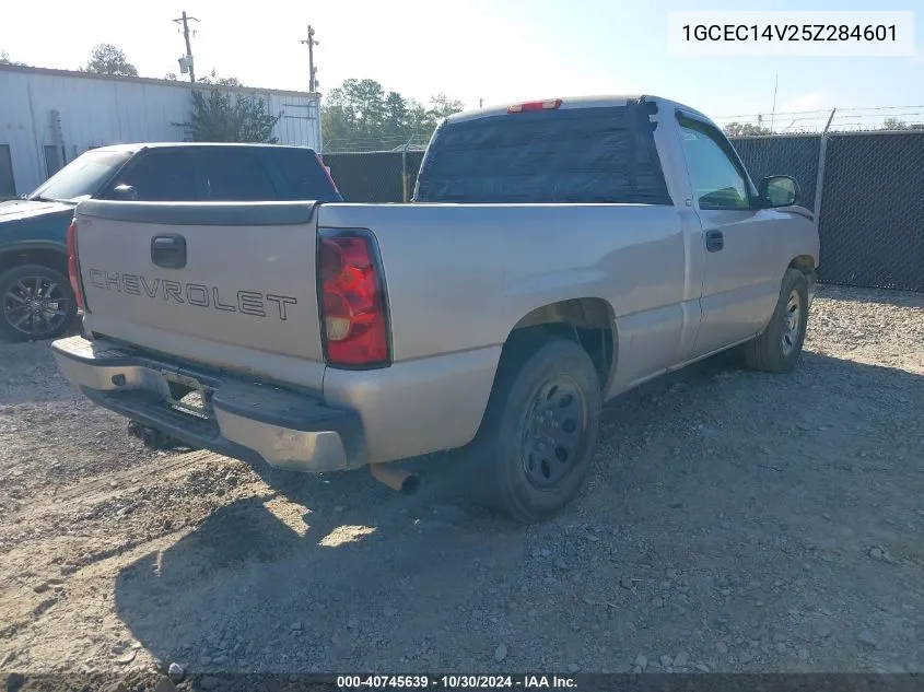 2005 Chevrolet Silverado 1500 Work Truck VIN: 1GCEC14V25Z284601 Lot: 40745639