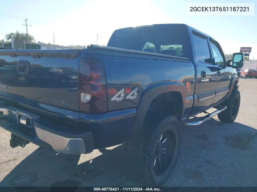 2005 Chevrolet Silverado 1500 Ls VIN: 2GCEK13T651187221 Lot: 40776421