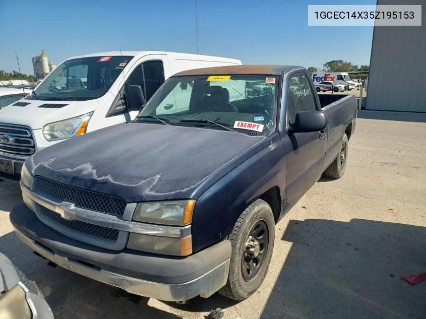 2005 Chevrolet Silverado C1500 VIN: 1GCEC14X35Z195153 Lot: 40782463