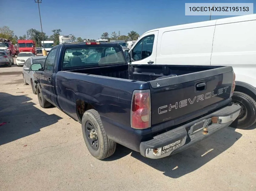 2005 Chevrolet Silverado C1500 VIN: 1GCEC14X35Z195153 Lot: 40782463