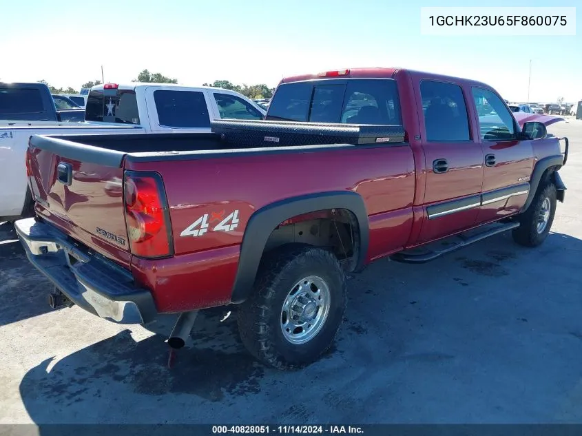 2005 Chevrolet Silverado 2500Hd Lt VIN: 1GCHK23U65F860075 Lot: 40828051