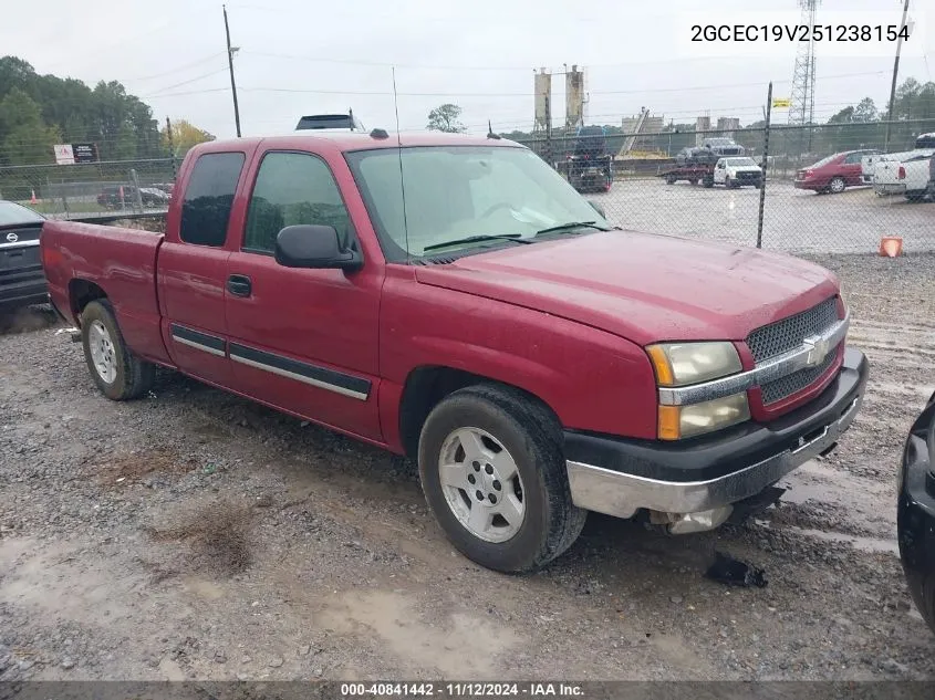 2005 Chevrolet Silverado 1500 Ls VIN: 2GCEC19V251238154 Lot: 40841442