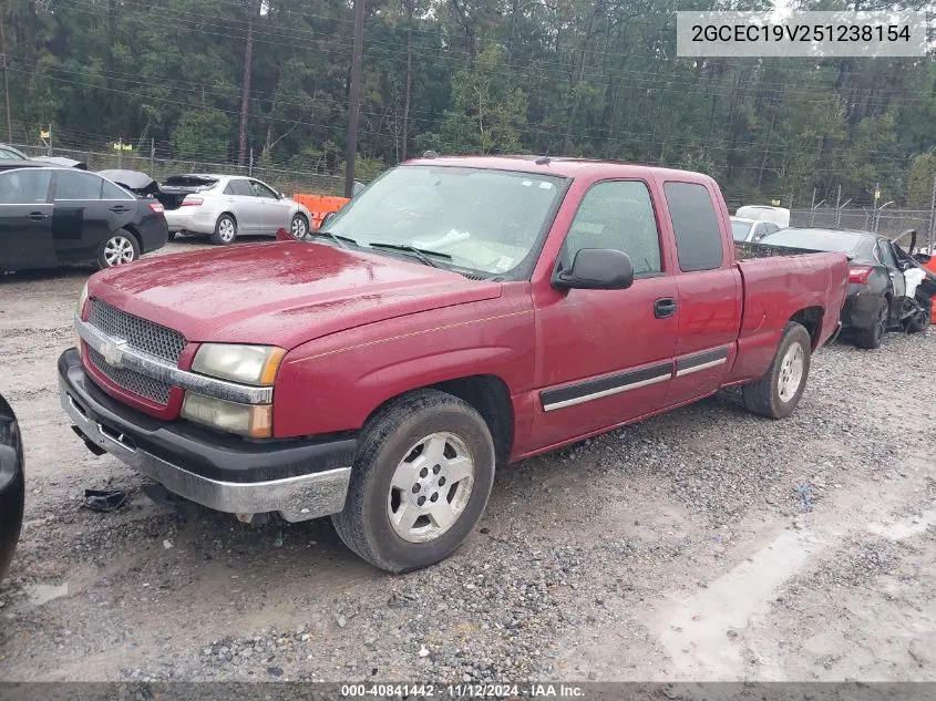 2005 Chevrolet Silverado 1500 Ls VIN: 2GCEC19V251238154 Lot: 40841442