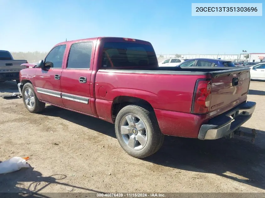 2005 Chevrolet Silverado 1500 Ls VIN: 2GCEC13T351303696 Lot: 40876439