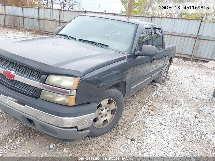 2005 Chevrolet Silverado 1500 Ls VIN: 2GCEC13T451169815 Lot: 40889350