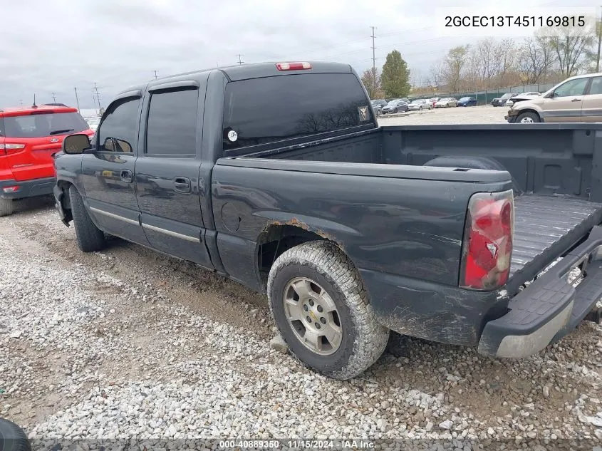 2005 Chevrolet Silverado 1500 Ls VIN: 2GCEC13T451169815 Lot: 40889350