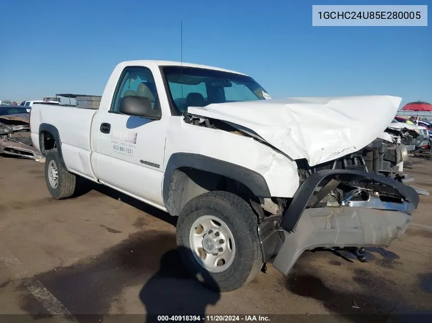 2005 Chevrolet Silverado 2500Hd Work Truck VIN: 1GCHC24U85E280005 Lot: 40918394