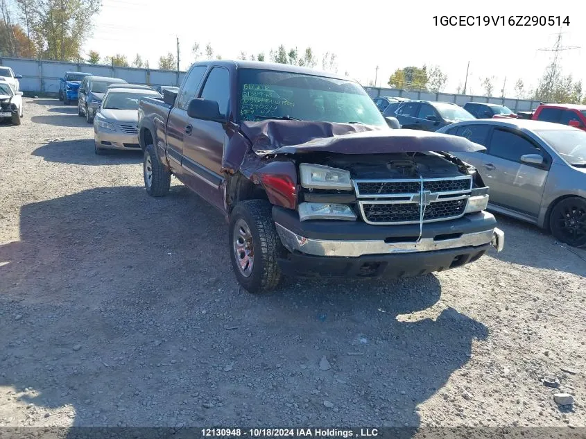 2006 Chevrolet Silverado 1500 VIN: 1GCEC19V16Z290514 Lot: 12130948