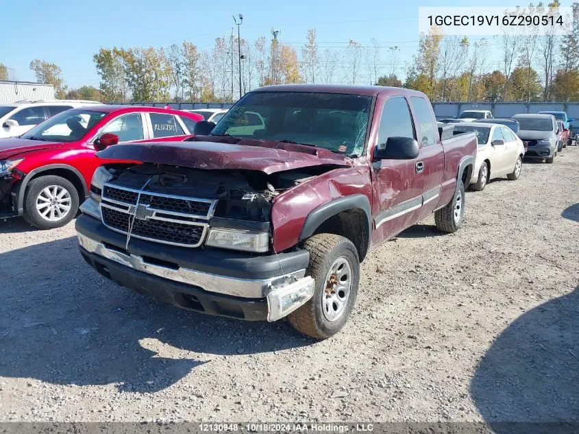 2006 Chevrolet Silverado 1500 VIN: 1GCEC19V16Z290514 Lot: 12130948