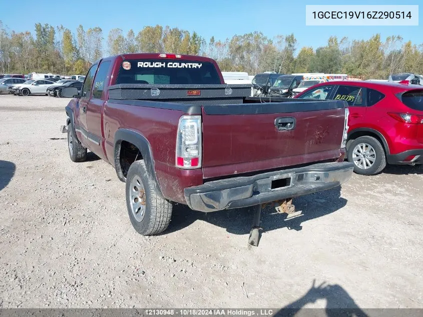 2006 Chevrolet Silverado 1500 VIN: 1GCEC19V16Z290514 Lot: 12130948