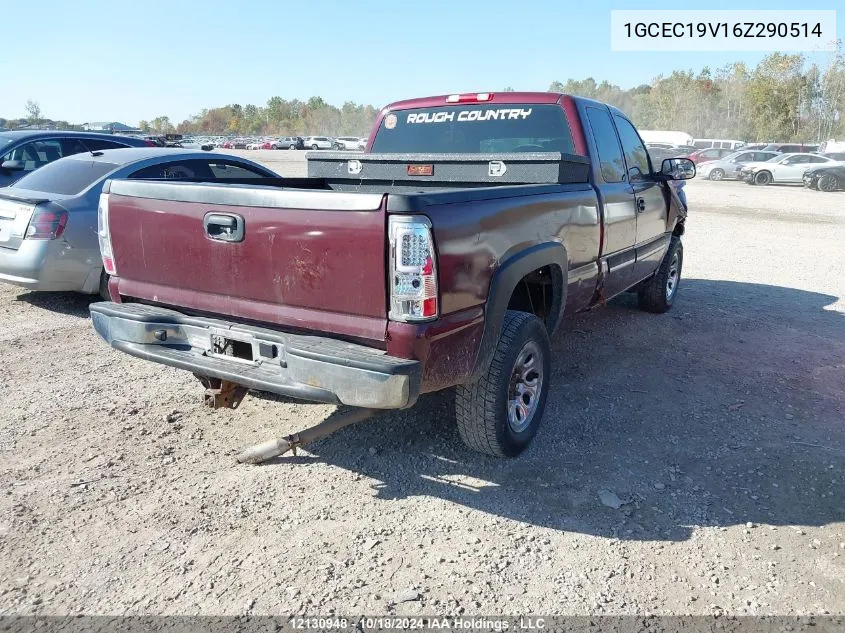 2006 Chevrolet Silverado 1500 VIN: 1GCEC19V16Z290514 Lot: 12130948