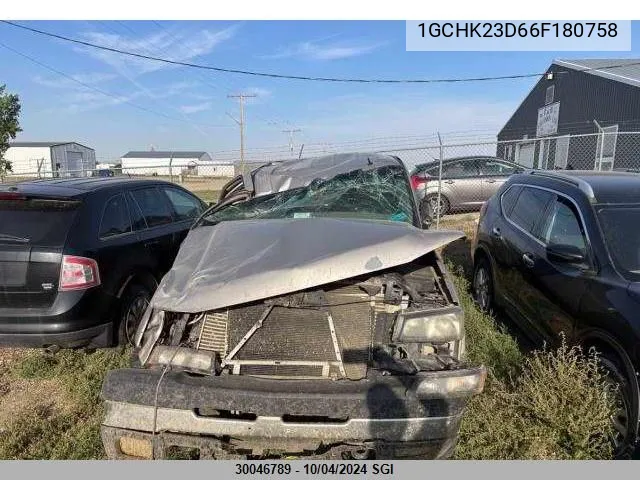 2006 Chevrolet Silverado K2500 Heavy Duty VIN: 1GCHK23D66F180758 Lot: 30046789