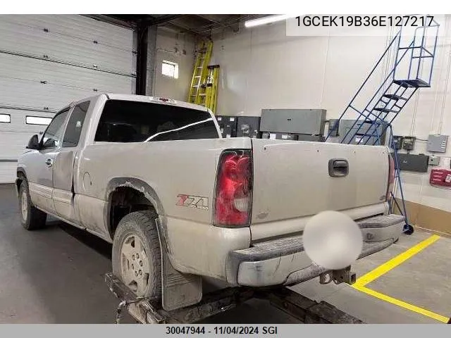 2006 Chevrolet Silverado K1500 VIN: 1GCEK19B36E127217 Lot: 30047944