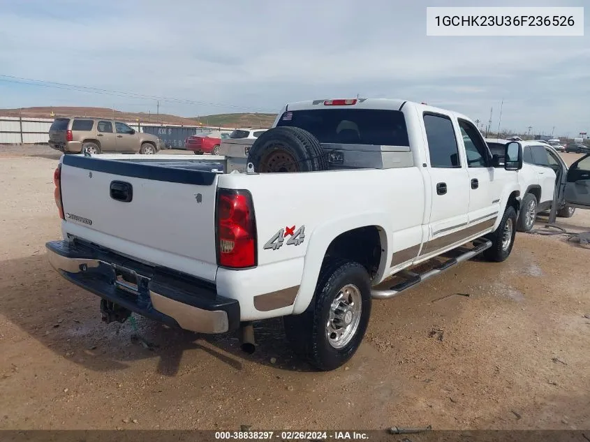 2006 Chevrolet Silverado 2500Hd Lt2 VIN: 1GCHK23U36F236526 Lot: 38838297