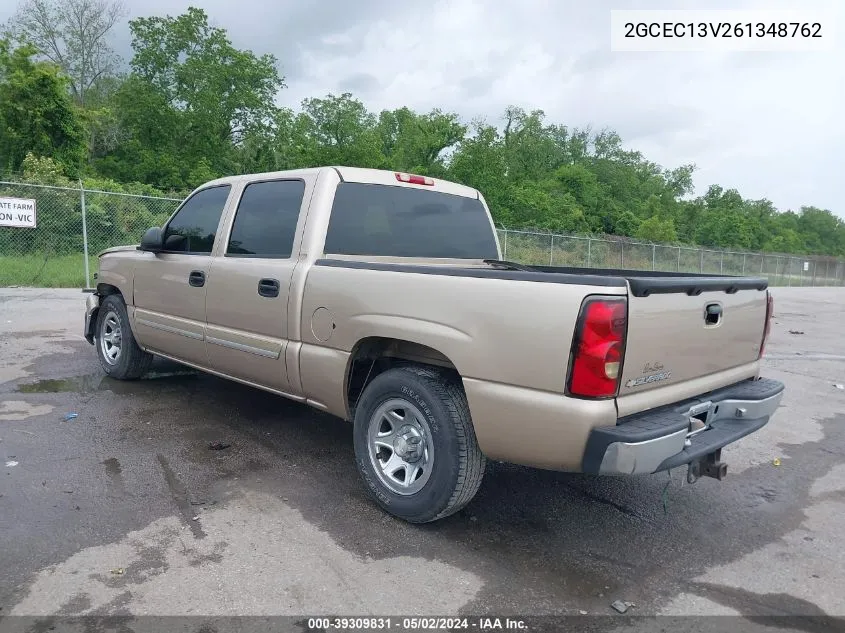 2006 Chevrolet Silverado 1500 Ls VIN: 2GCEC13V261348762 Lot: 39309831