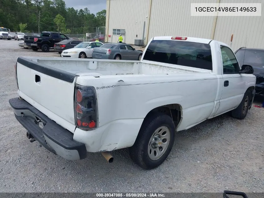 2006 Chevrolet Silverado 1500 Work Truck VIN: 1GCEC14V86E149633 Lot: 39347085