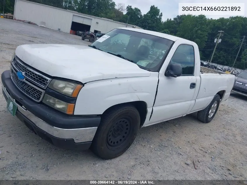 2006 Chevrolet Silverado 1500 Work Truck VIN: 3GCEC14X66G221892 Lot: 39664142