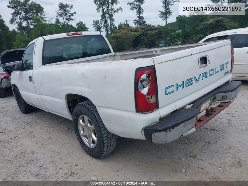 2006 Chevrolet Silverado 1500 Work Truck VIN: 3GCEC14X66G221892 Lot: 39664142