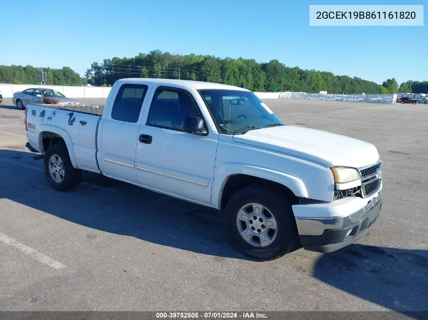 2006 Chevrolet Silverado 1500 Lt2 VIN: 2GCEK19B861161820 Lot: 39752505