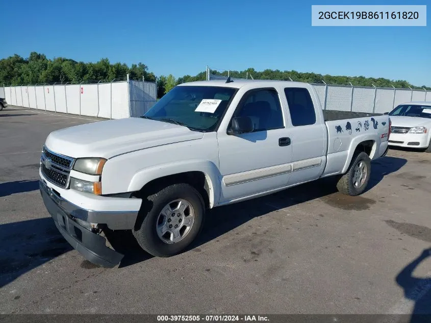 2006 Chevrolet Silverado 1500 Lt2 VIN: 2GCEK19B861161820 Lot: 39752505