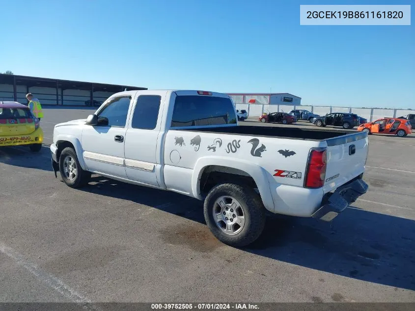 2006 Chevrolet Silverado 1500 Lt2 VIN: 2GCEK19B861161820 Lot: 39752505