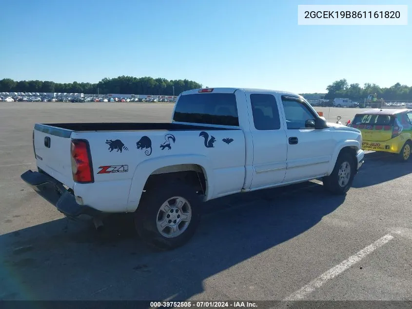 2006 Chevrolet Silverado 1500 Lt2 VIN: 2GCEK19B861161820 Lot: 39752505