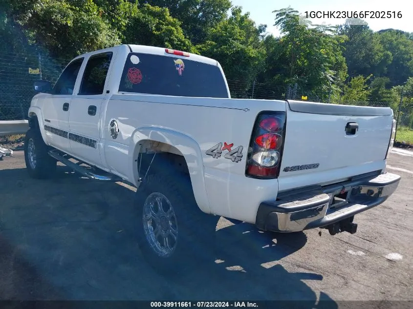 2006 Chevrolet Silverado 2500Hd Lt2 VIN: 1GCHK23U66F202516 Lot: 39911661