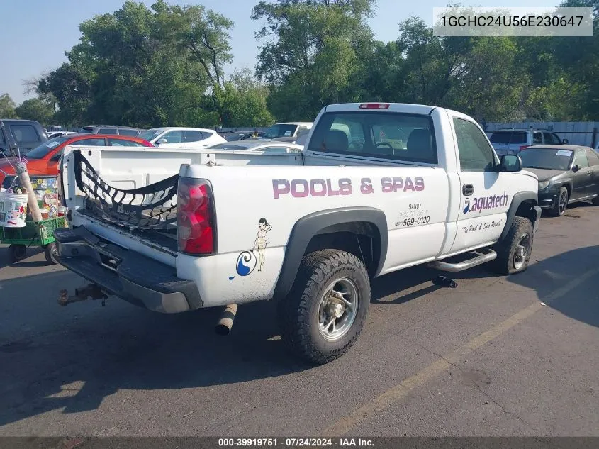 2006 Chevrolet Silverado 2500Hd Work Truck VIN: 1GCHC24U56E230647 Lot: 39919751