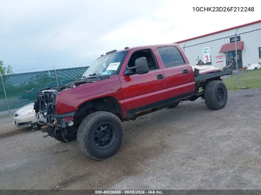 2006 Chevrolet Silverado 2500Hd Lt1 VIN: 1GCHK23D26F212248 Lot: 40026065