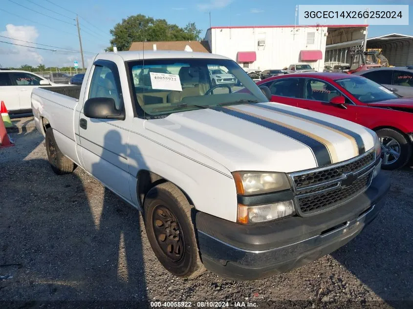 2006 Chevrolet Silverado C1500 VIN: 3GCEC14X26G252024 Lot: 40055922