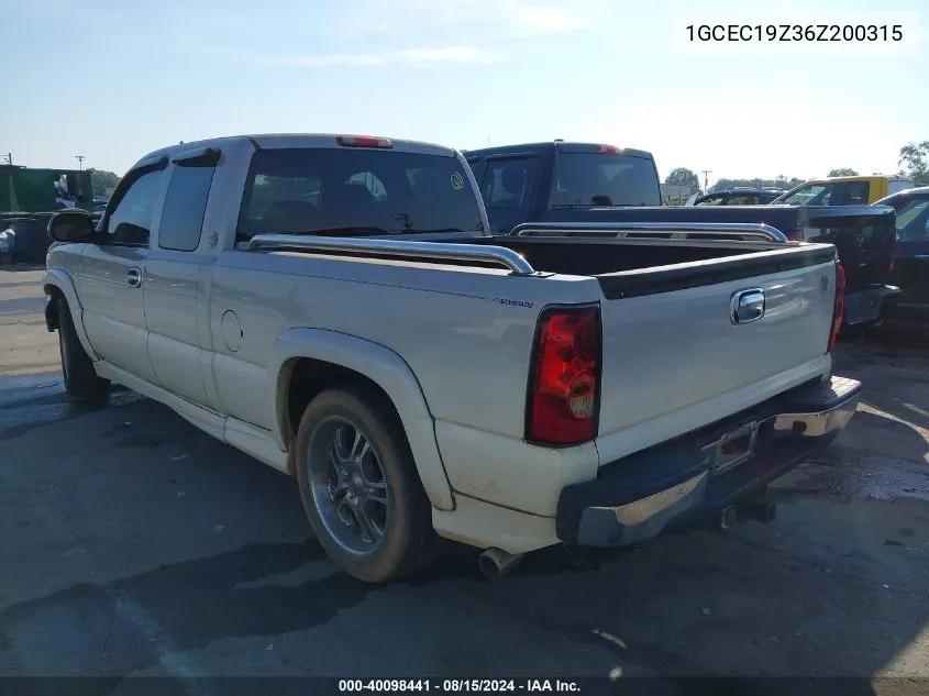 1GCEC19Z36Z200315 2006 Chevrolet Silverado 1500 Lt3