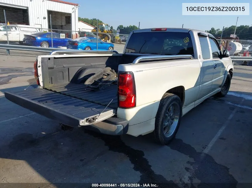 2006 Chevrolet Silverado 1500 Lt3 VIN: 1GCEC19Z36Z200315 Lot: 40098441