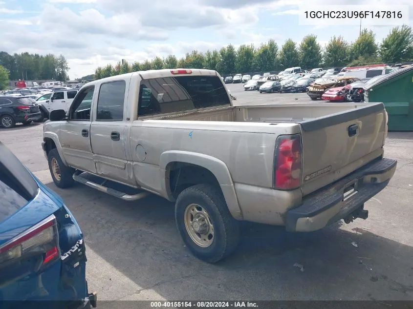 2006 Chevrolet Silverado 2500Hd Lt1 VIN: 1GCHC23U96F147816 Lot: 40155154