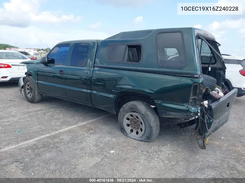 2006 Chevrolet Silverado C1500 VIN: 1GCEC19X16Z240228 Lot: 40161636