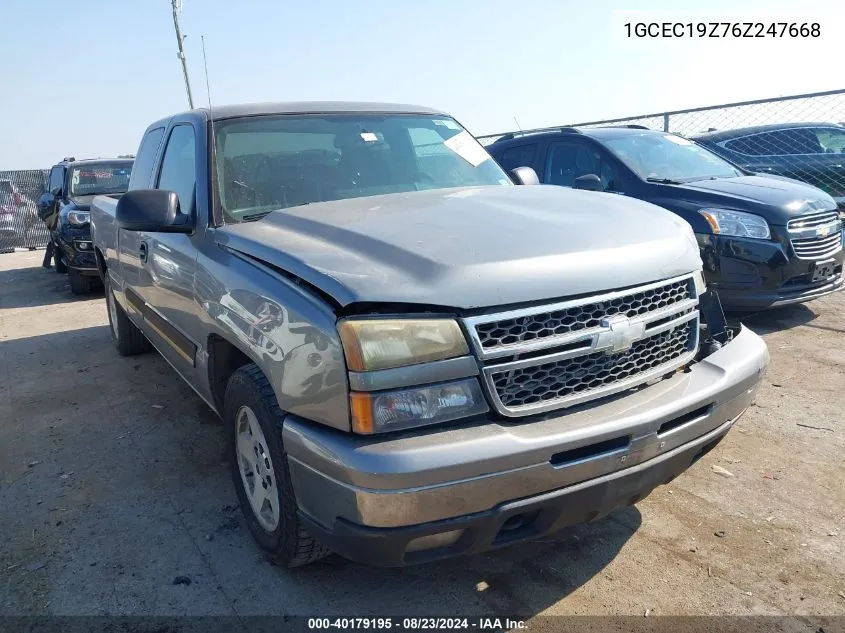 2006 Chevrolet Silverado 1500 Lt1 VIN: 1GCEC19Z76Z247668 Lot: 40179195