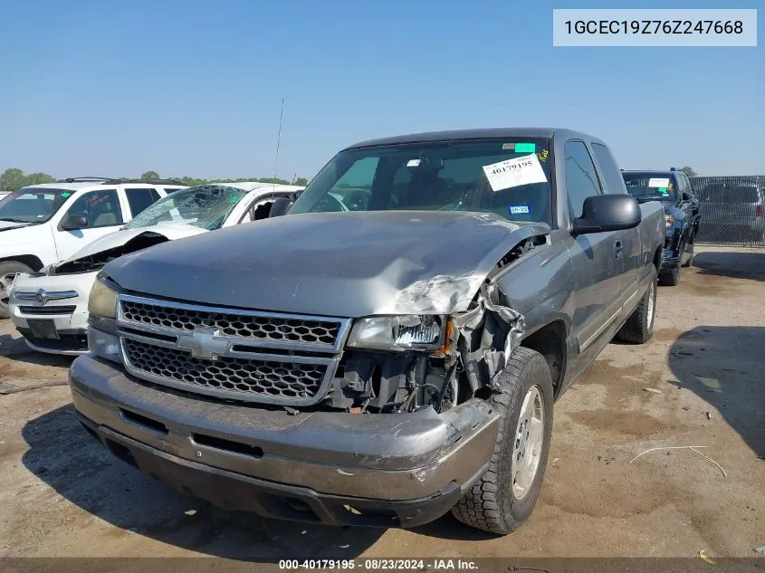 2006 Chevrolet Silverado 1500 Lt1 VIN: 1GCEC19Z76Z247668 Lot: 40179195