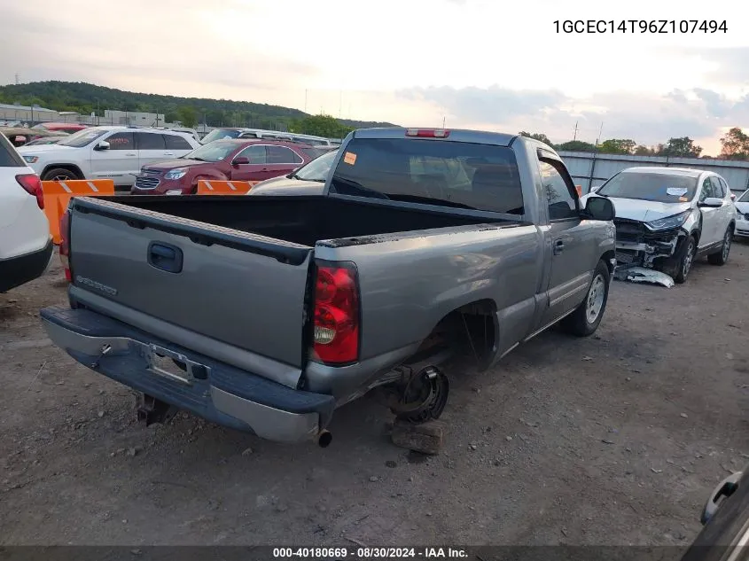 1GCEC14T96Z107494 2006 Chevrolet Silverado 1500 Lt1