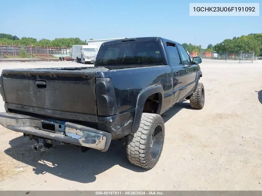 2006 Chevrolet Silverado 2500Hd Lt1 VIN: 1GCHK23U06F191092 Lot: 40187511