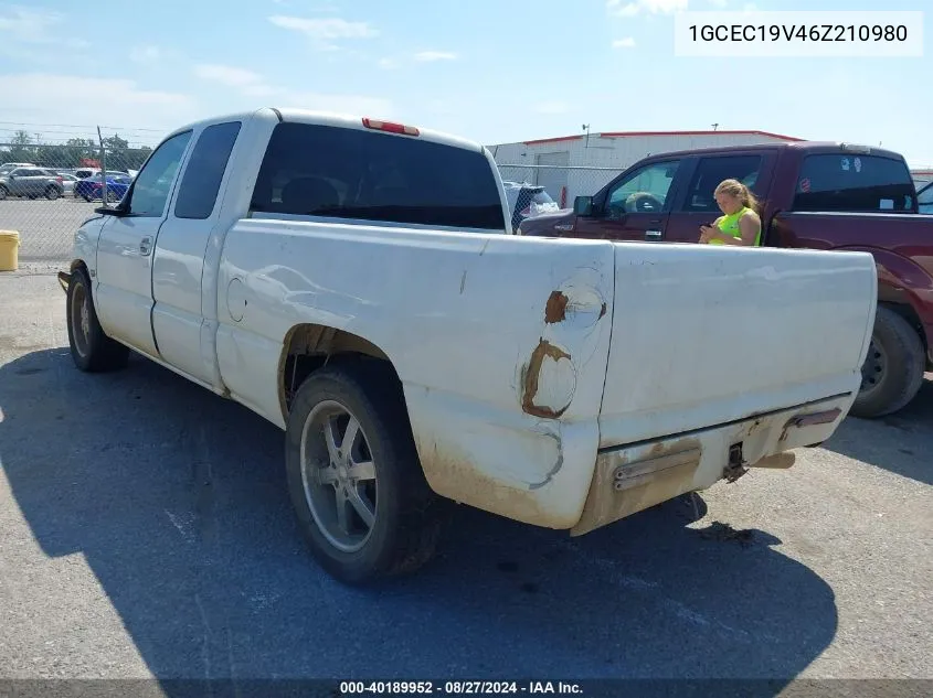 2006 Chevrolet Silverado 1500 Lt1 VIN: 1GCEC19V46Z210980 Lot: 40189952