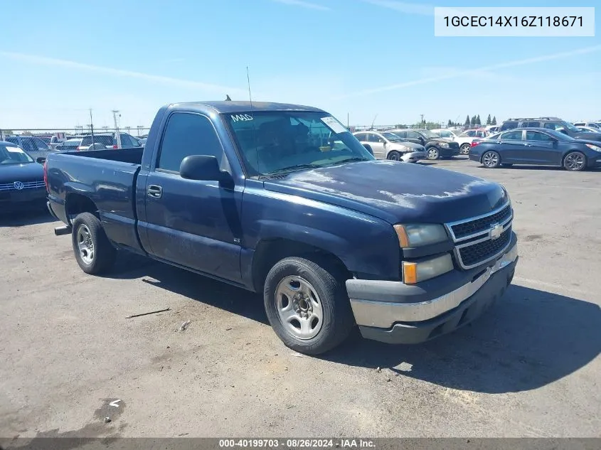 1GCEC14X16Z118671 2006 Chevrolet Silverado 1500 Ls