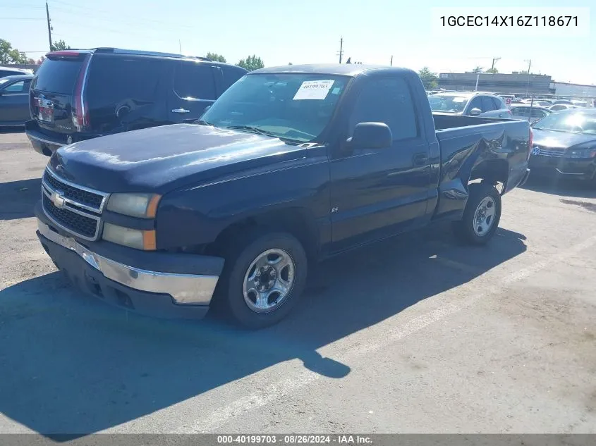 2006 Chevrolet Silverado 1500 Ls VIN: 1GCEC14X16Z118671 Lot: 40199703