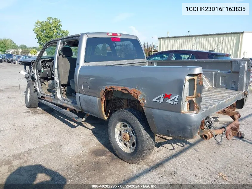 2006 Chevrolet Silverado 2500Hd Lt1 VIN: 1GCHK23D16F163835 Lot: 40202295