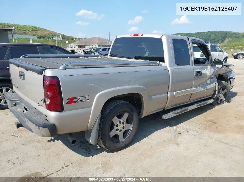 2006 Chevrolet Silverado 1500 Lt1 VIN: 1GCEK19B16Z128407 Lot: 40202693