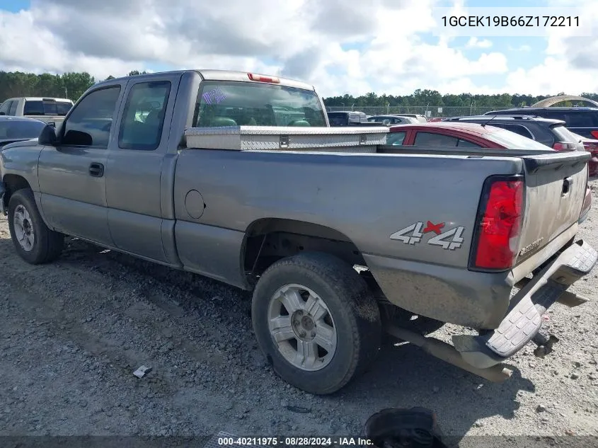 2006 Chevrolet Silverado 1500 Work Truck VIN: 1GCEK19B66Z172211 Lot: 40211975